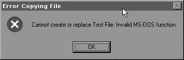 [Invalid MS-DOS Function]